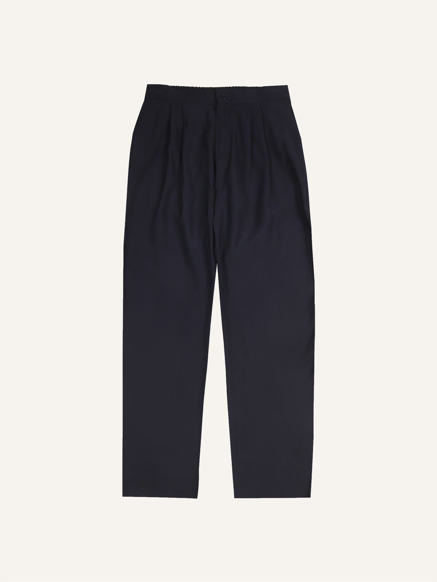 DOUBLE PLEATED TROUSERS NAVY BLUE