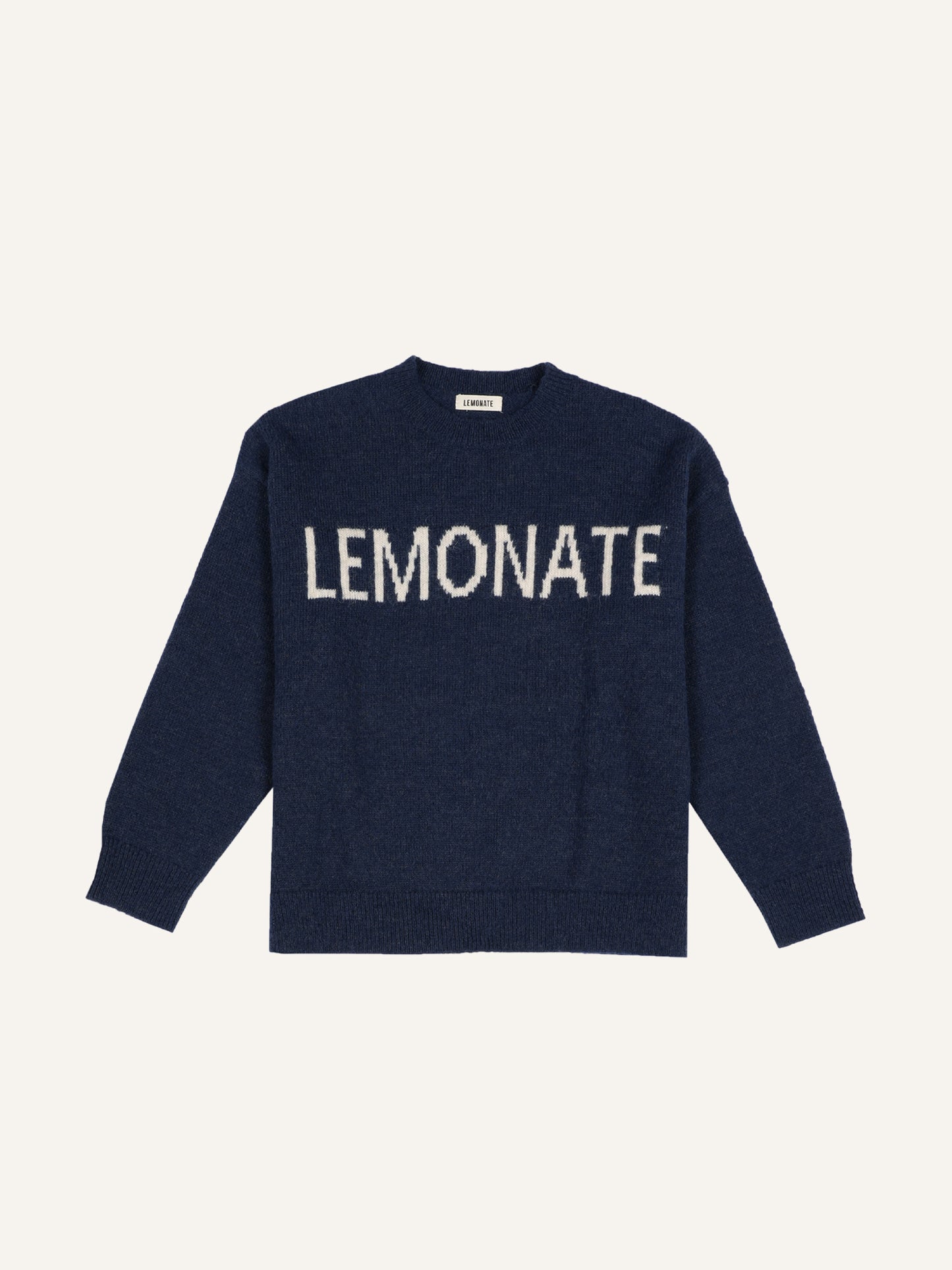KNITTED LOGO SWEATER BLUE