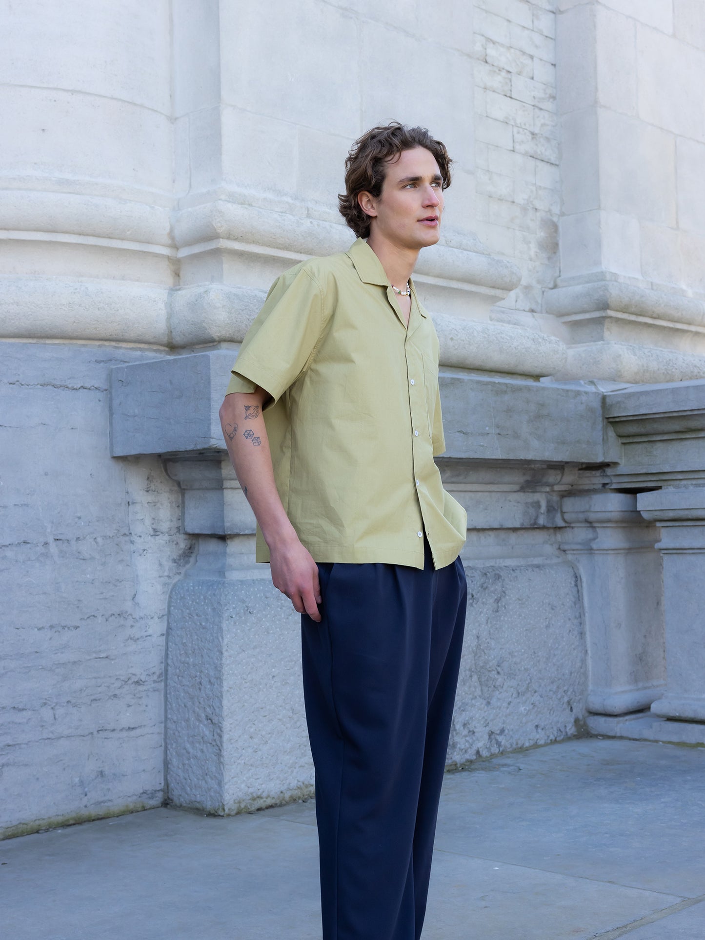 SHORT-SLEEVE SHIRT LIGHT KHAKI