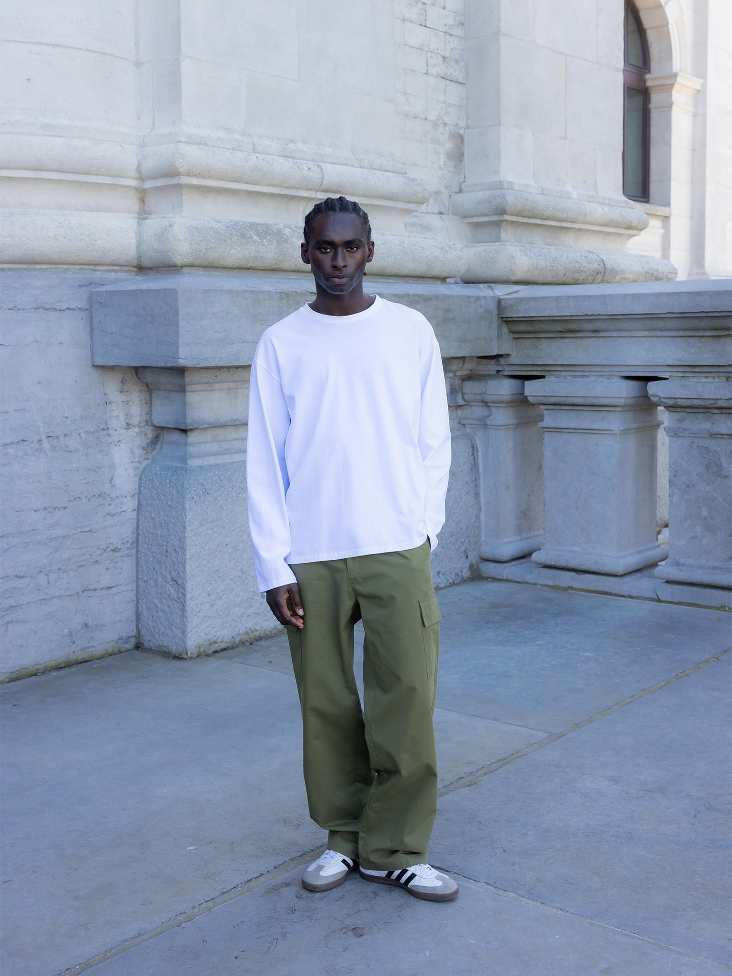 RELAXED LONG SLEEVE T-SHIRT WHITE
