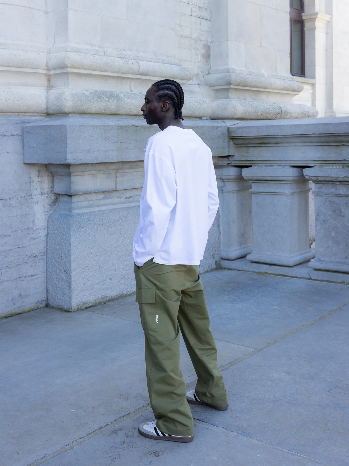 RELAXED LONG SLEEVE T-SHIRT WHITE
