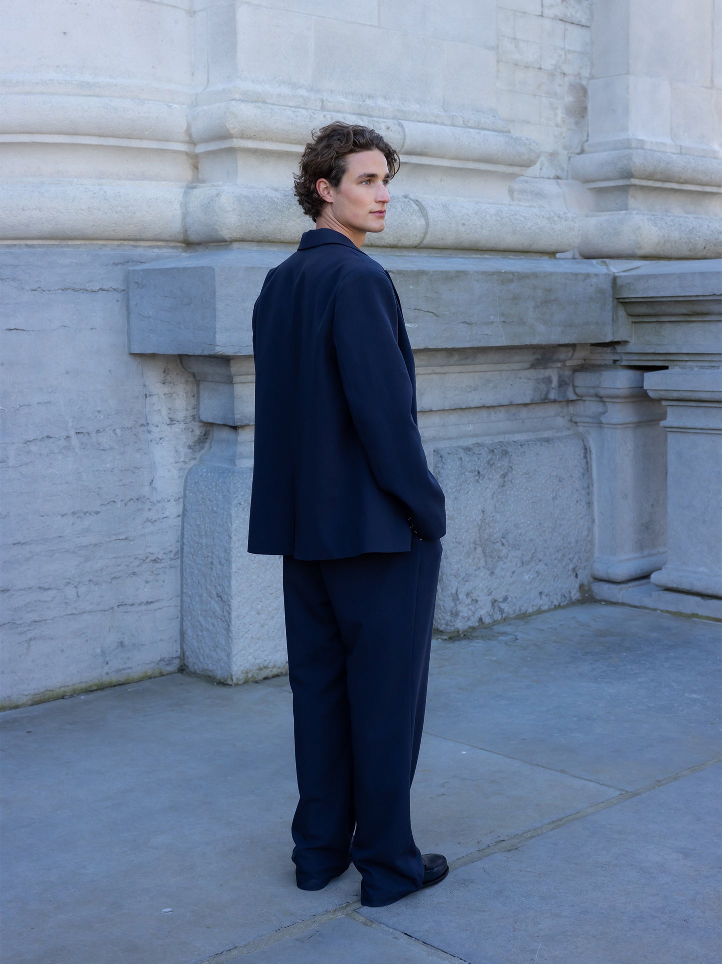 OVERSIZED BLAZER NAVY BLUE