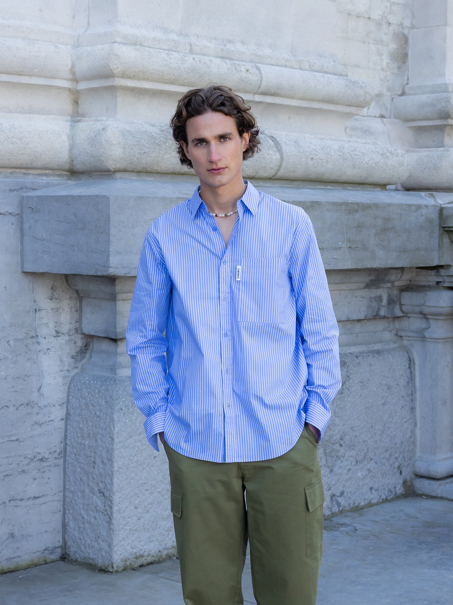 STRIPED SHIRT LIGHT BLUE