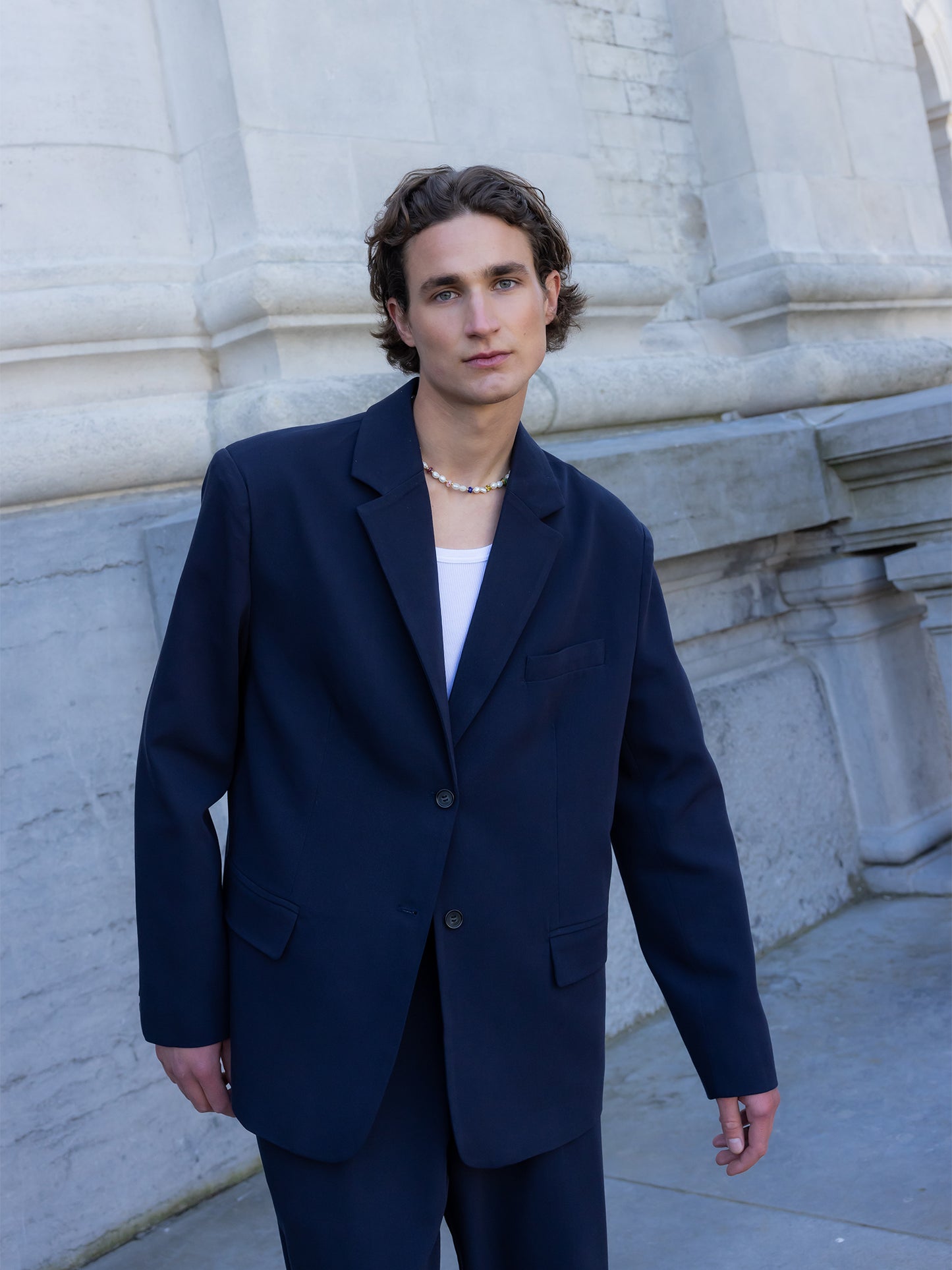 OVERSIZED BLAZER NAVY BLUE