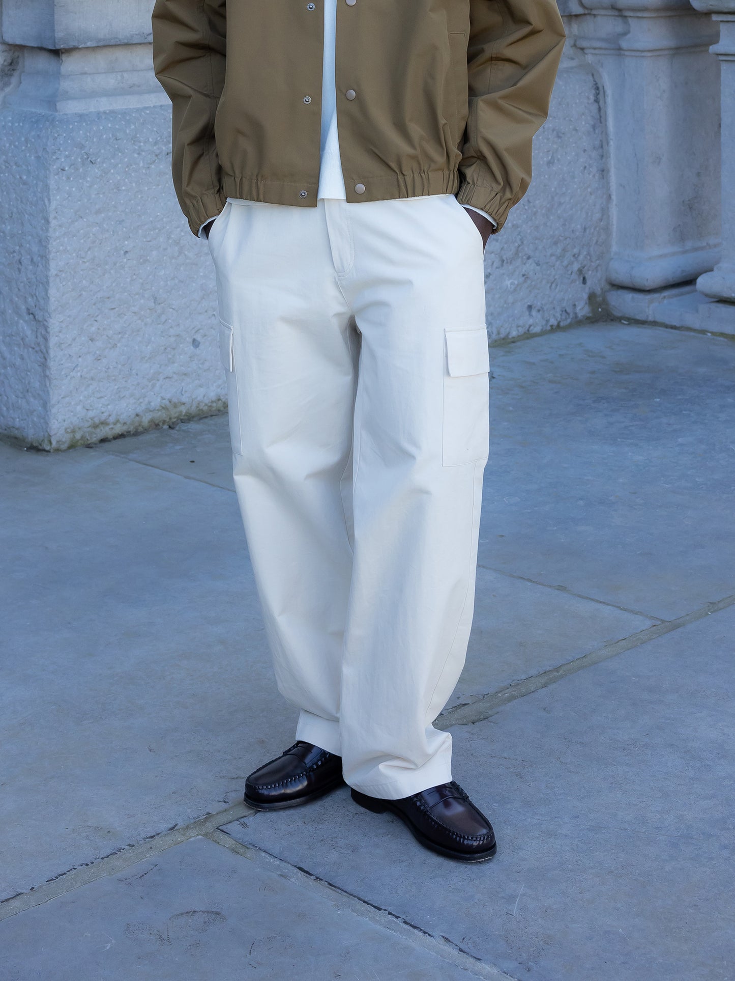 CARGO TROUSERS ECRU
