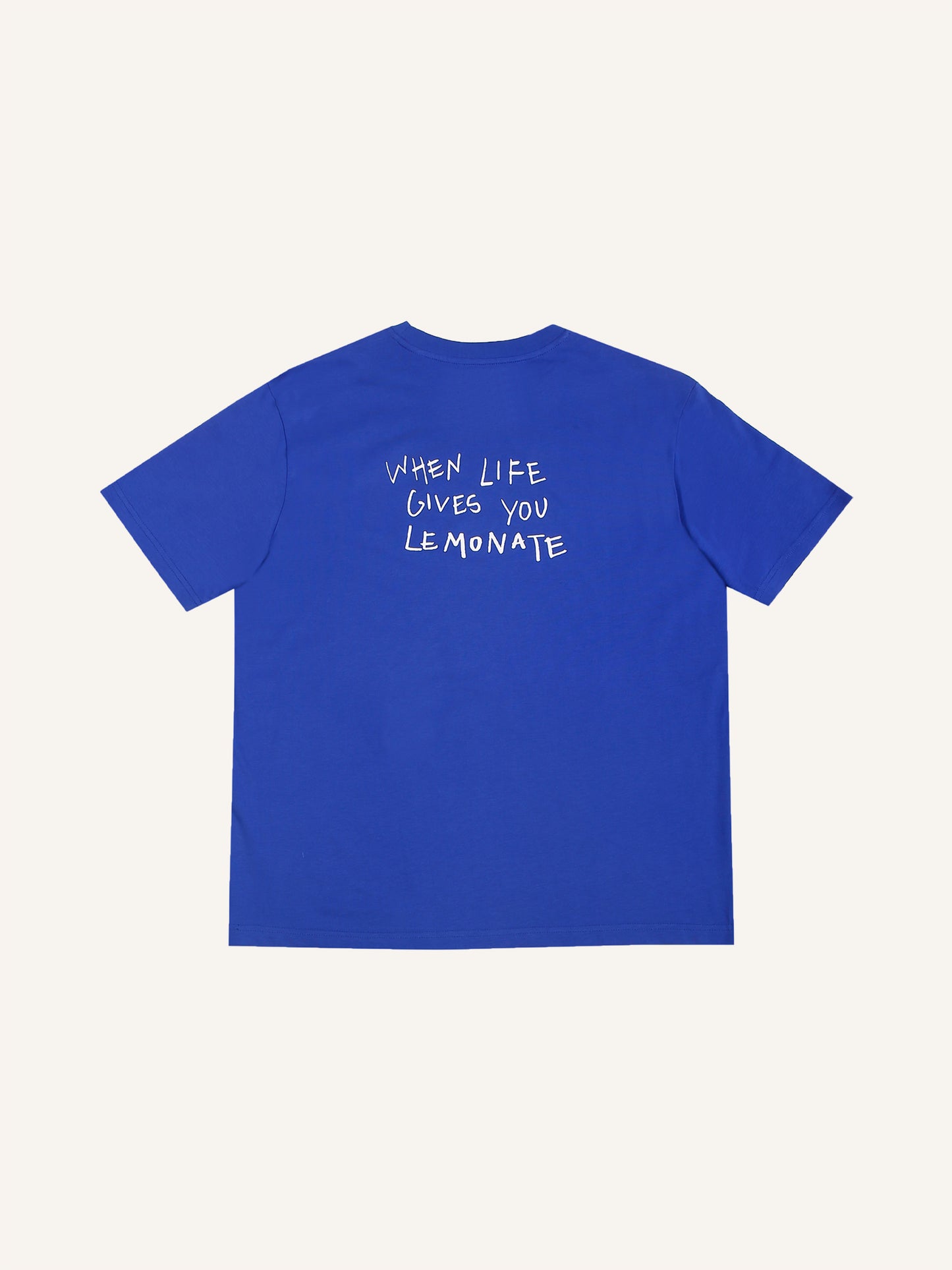 LEMONATE QUOTE T-SHIRT ELECTRIC BLUE