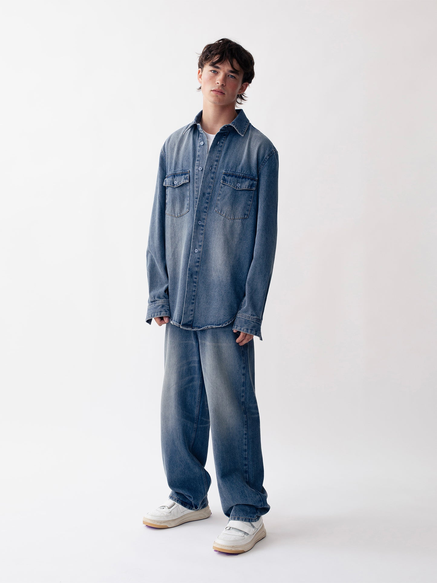 SHIRT W POCKETS DENIM