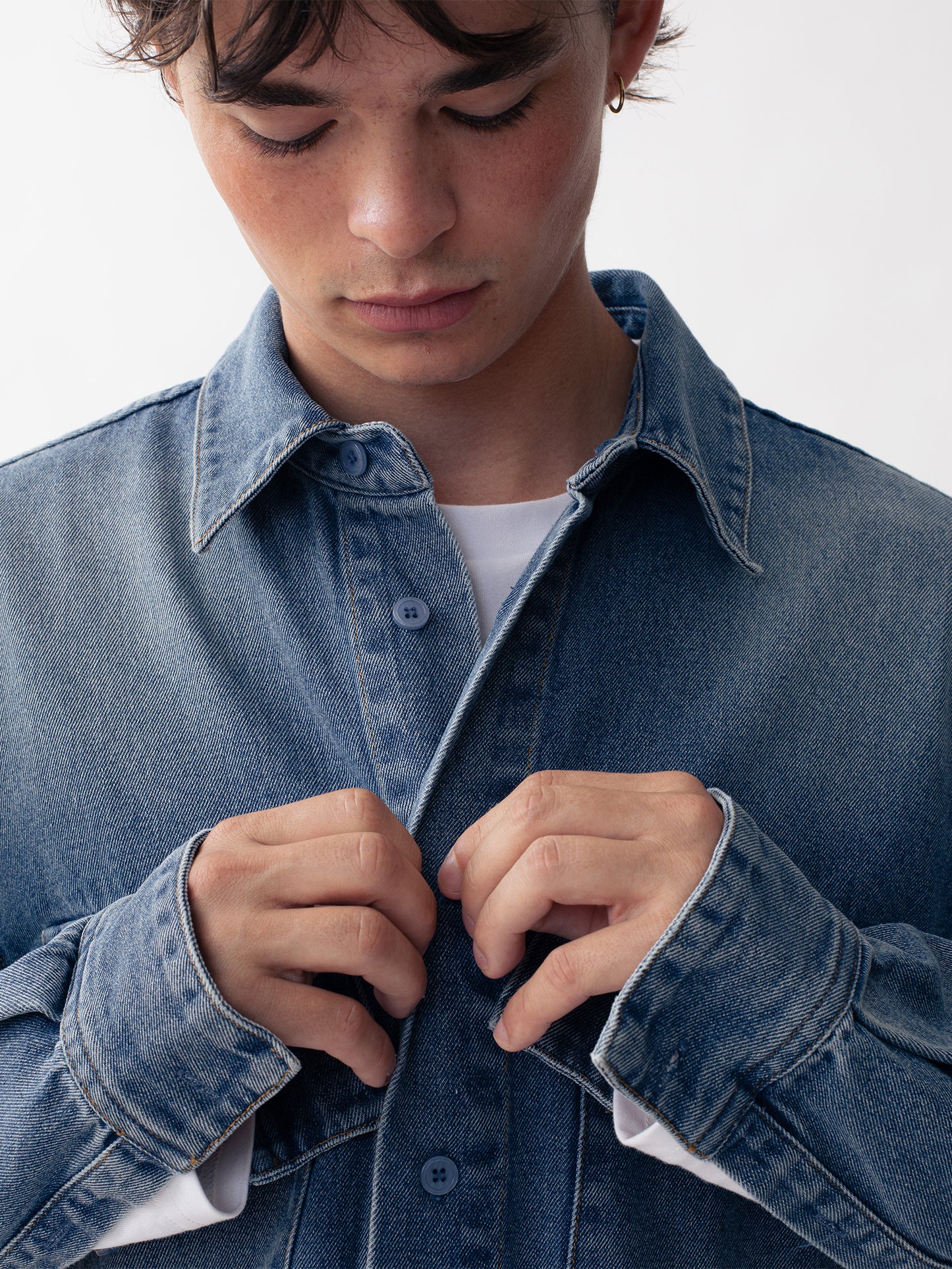 SHIRT W POCKETS DENIM