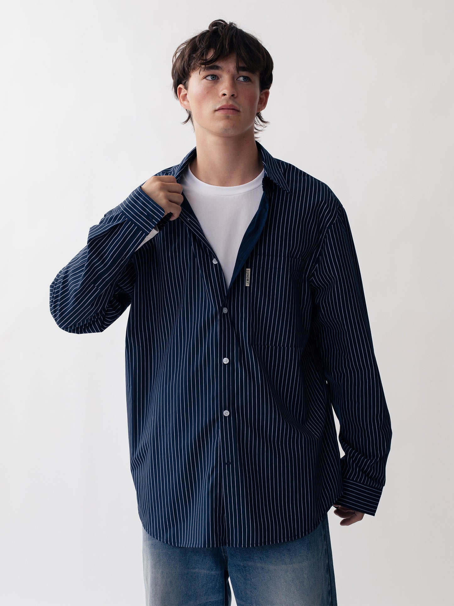 STRIPED SHIRT BLUE