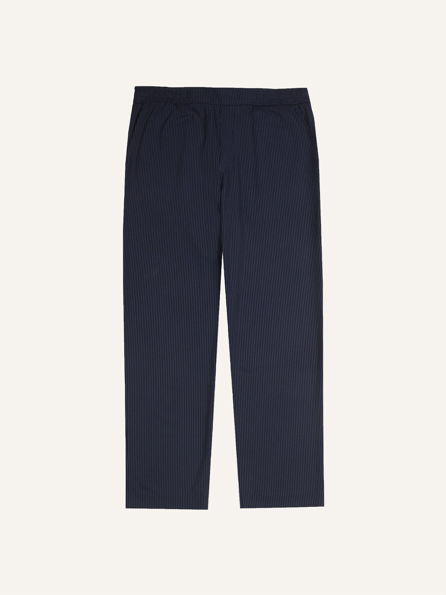 STRIPED ELASTICATED TROUSERS BLUE