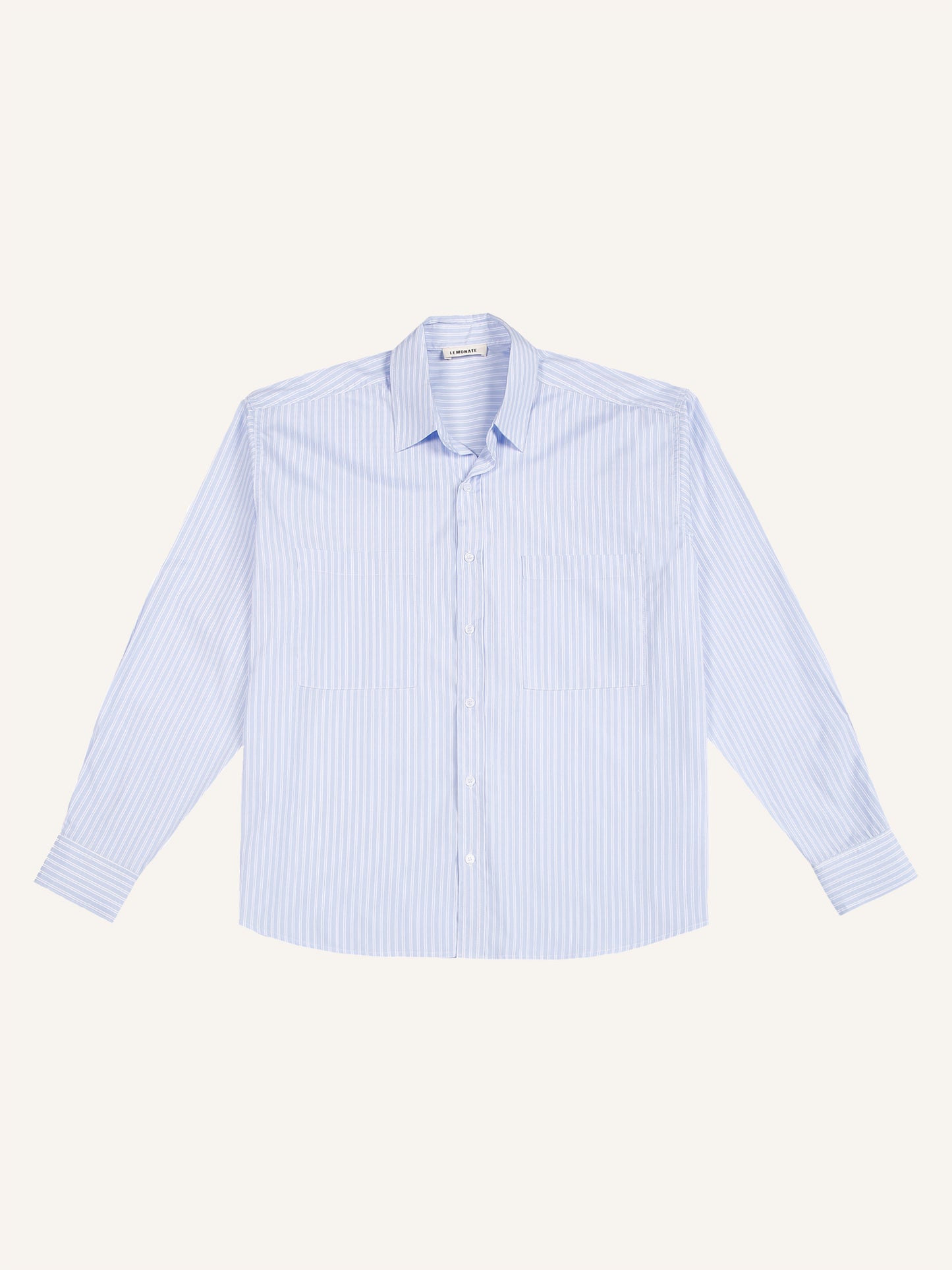 STRIPED SHIRT W POCKETS LIGHT BLUE