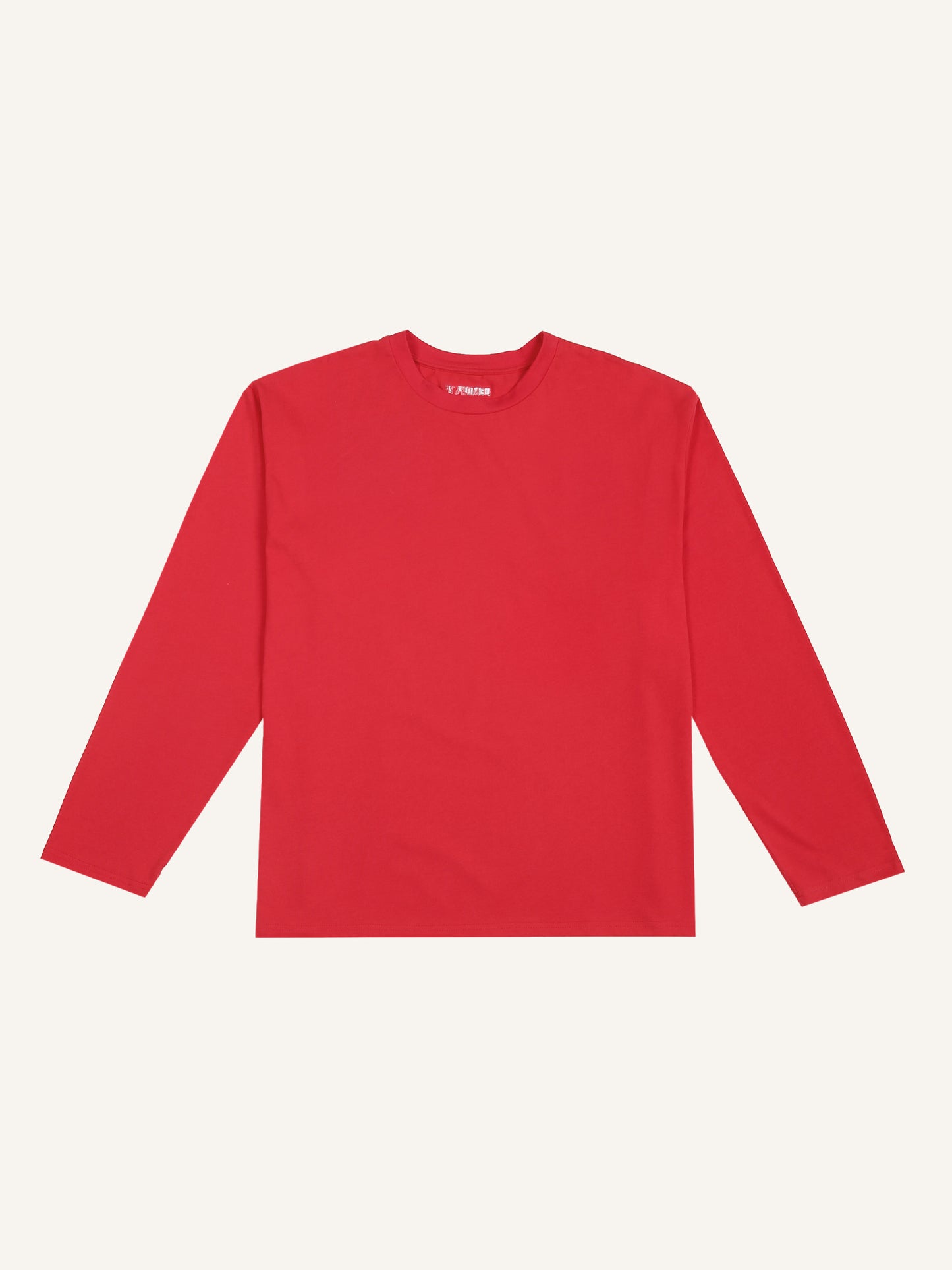 RELAXED LONG SLEEVE T-SHIRT RED