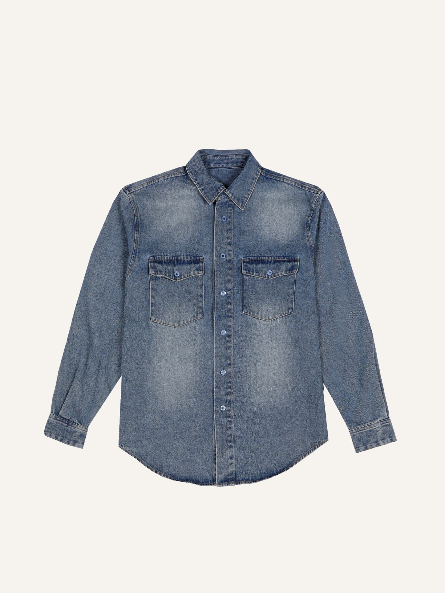 SHIRT W POCKETS DENIM