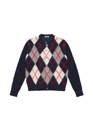 ARGYLE SWEATER BLUE / RED