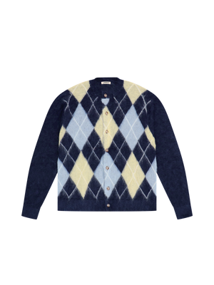 ARGYLE SWEATER BLUE / YELLOW