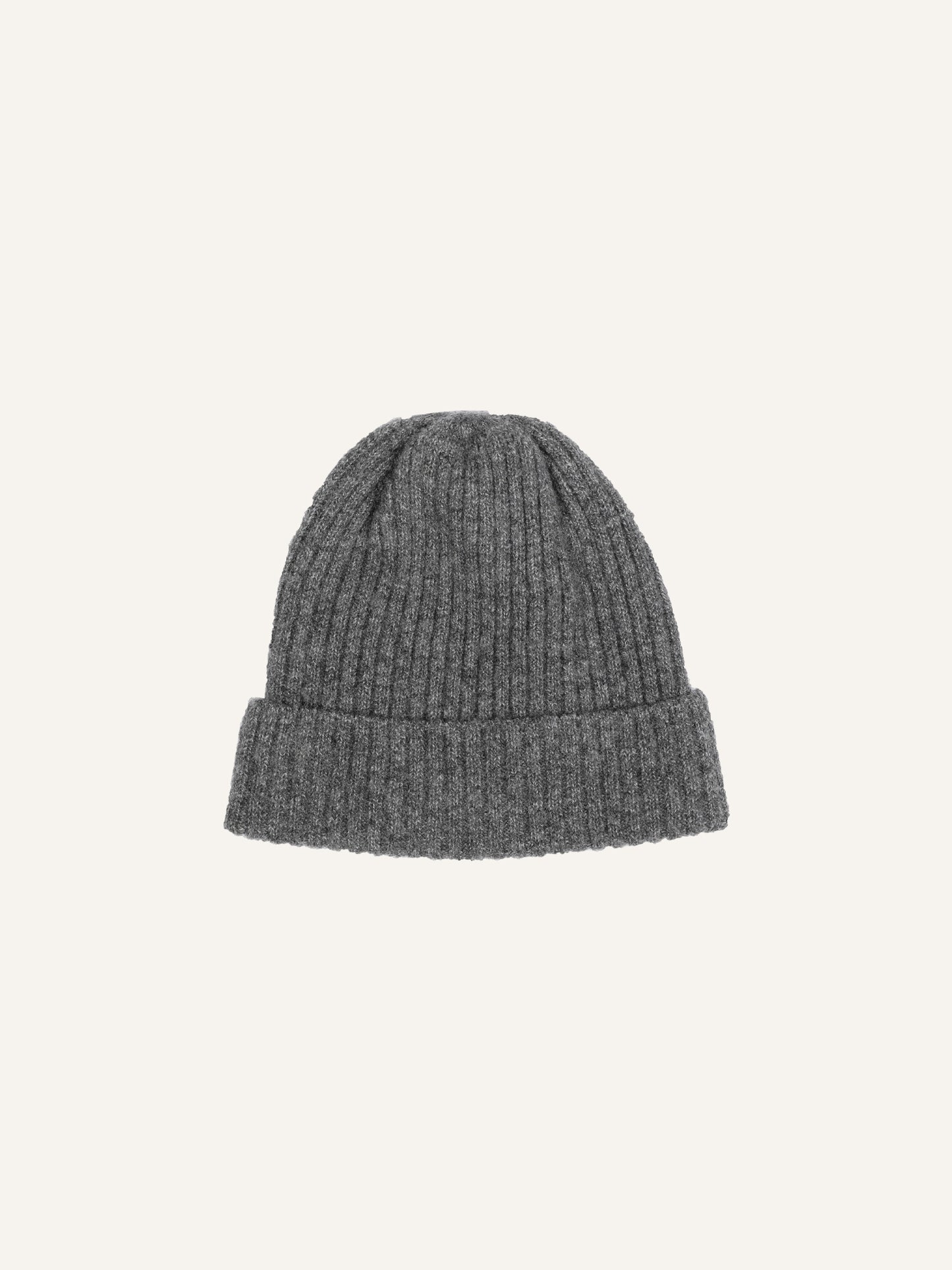 BRUSHED KNITTED BEANIE GREY