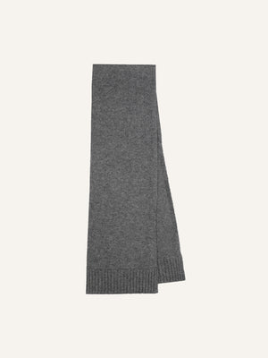 BRUSHED KNITTED SCARF GREY