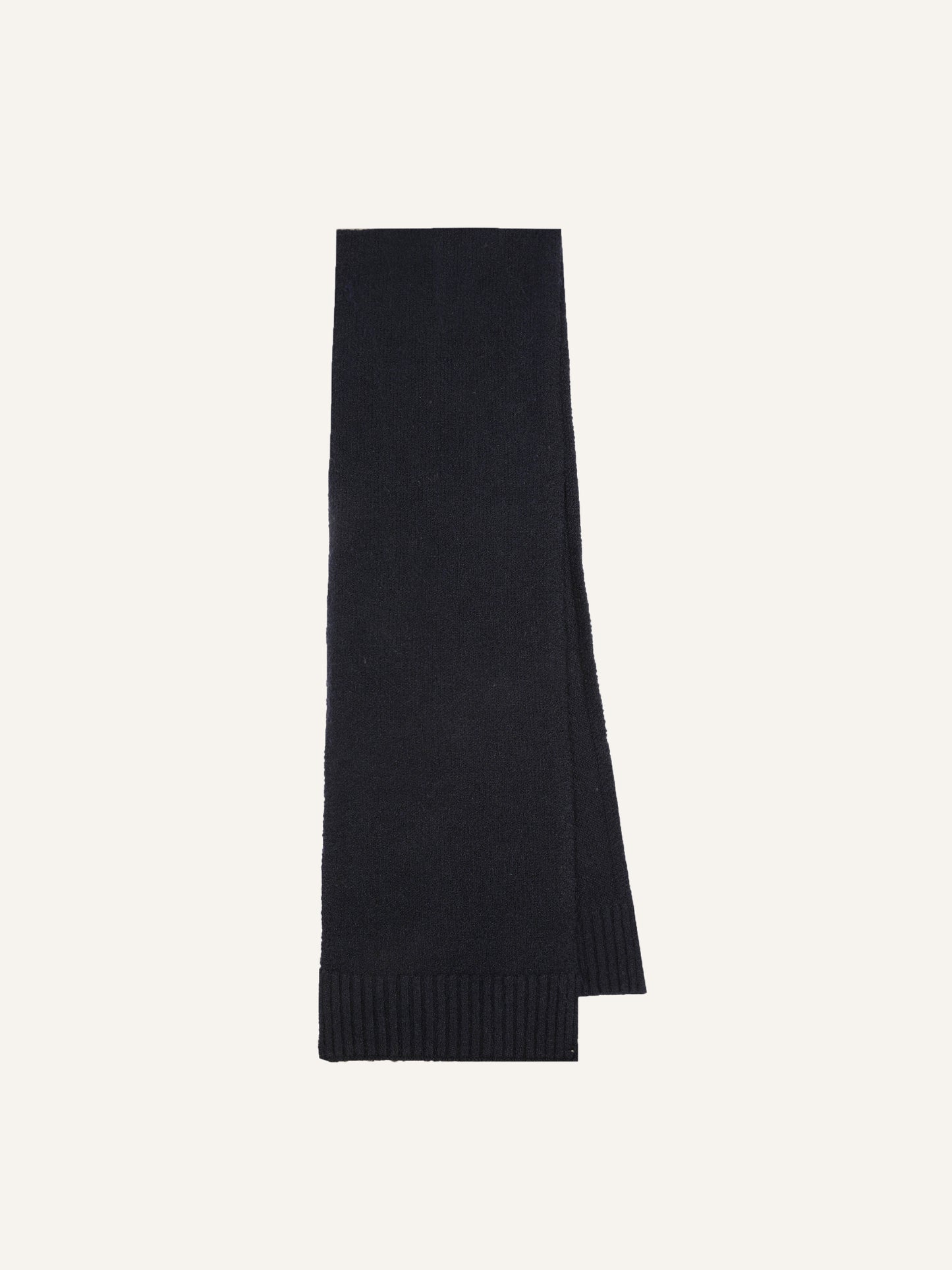 BRUSHED KNITTED SCARF NAVY BLUE