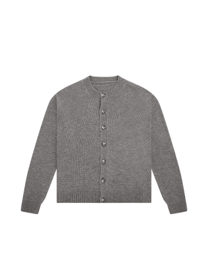 BUTTONED KNITTED SWEATER GREY