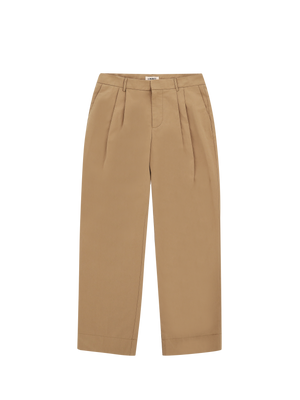 PLEATED TROUSERS CAMEL