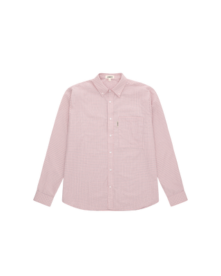CHECKED PATCH POCKET SHIRT PINK