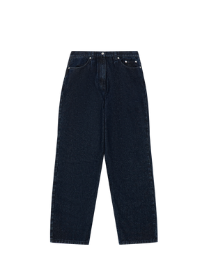 DARK PLEATED DENIM TROUSERS