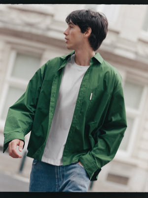 OVERSIZED SHIRT WITH POCKETS GREEN