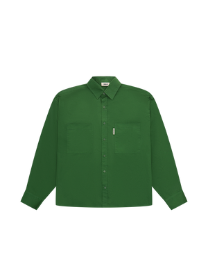 OVERSIZED SHIRT WITH POCKETS GREEN