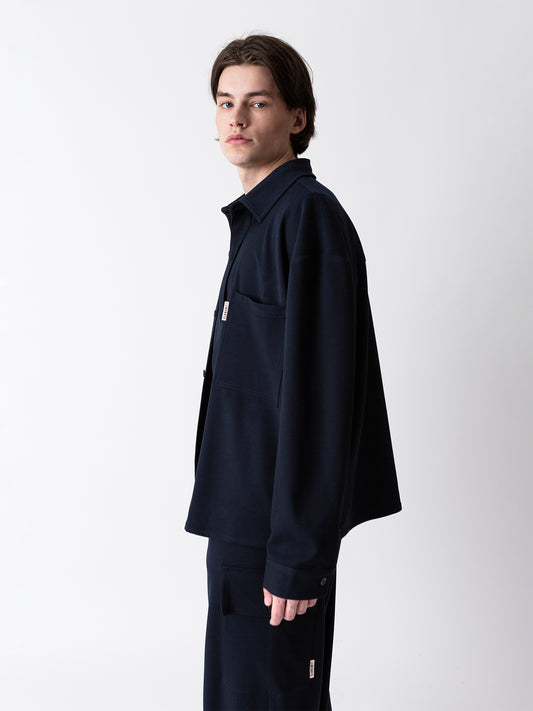 OVERSHIRT WITH POCKETS NAVY BLUE