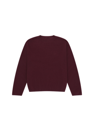 CREWNECK MERINO SWEATER BURGUNDY