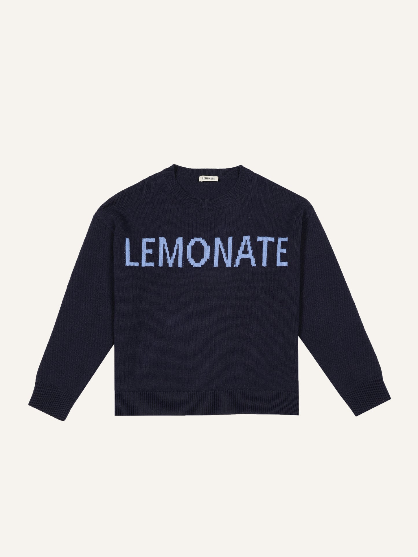 KNITTED LOGO SWEATER NAVY BLUE