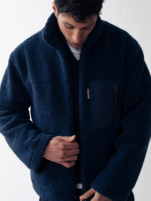 FLEECE JACKET BLUE