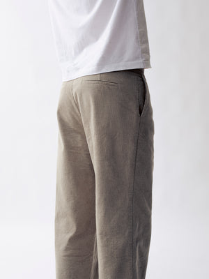 PLEATED CORDUROY TROUSERS BEIGE