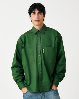 OVERSIZED SHIRT WITH POCKETS GREEN