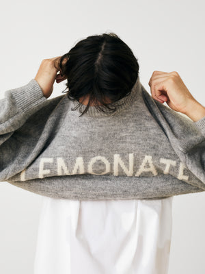 KNITTED LOGO SWEATER GREY