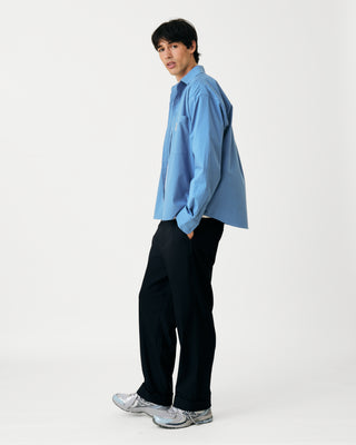 OVERSIZED SHIRT WITH POCKETS LIGHT BLUE