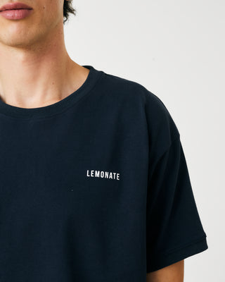 CROPPED T-SHIRT NAVY BLUE