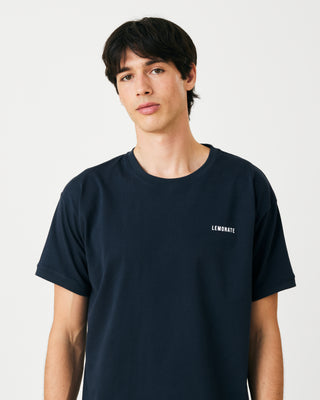 CROPPED T-SHIRT NAVY BLUE