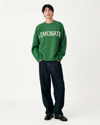 KNITTED LOGO SWEATER GREEN