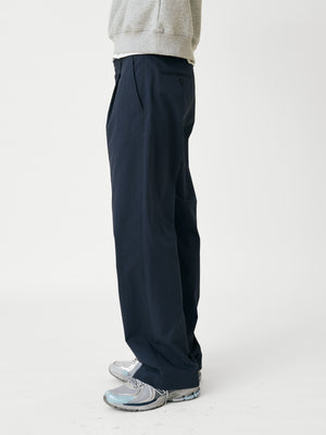 STRAIGHT PLEATED TROUSERS BLUE