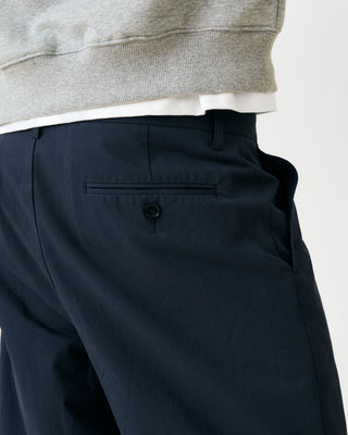 STRAIGHT PLEATED TROUSERS BLUE