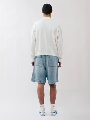 WASHED DENIM SHORTS