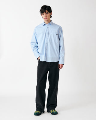 CHECKED SHIRT LIGHT BLUE