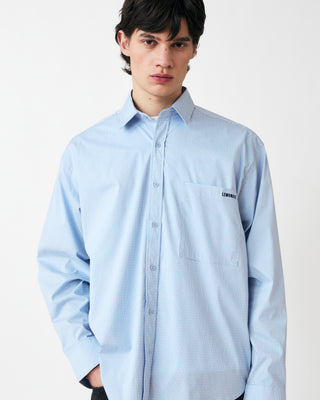 CHECKED SHIRT LIGHT BLUE