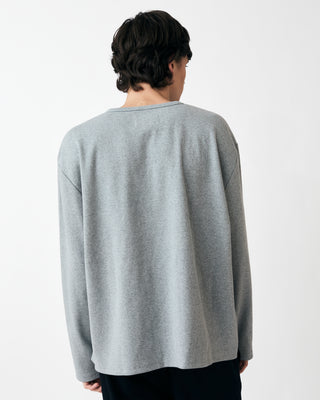 RIBBED LONG SLEEVE T-SHIRT GREY