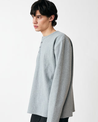 RIBBED LONG SLEEVE T-SHIRT GREY