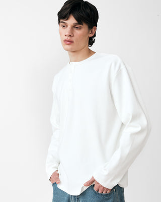 RIBBED LONG SLEEVE T-SHIRT WHITE