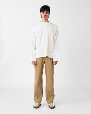 PLEATED TROUSERS CAMEL