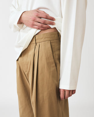 PLEATED TROUSERS CAMEL