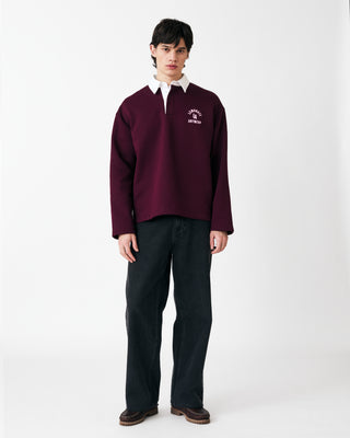 COLLEGE POLO SWEATER BURGUNDY